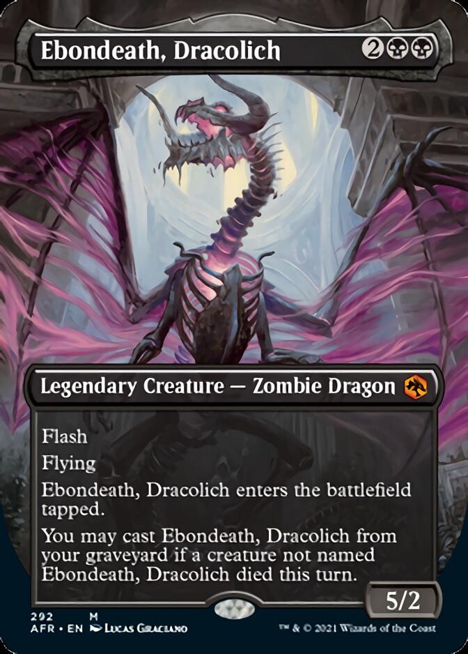 Ebondeath, Dracolich (Borderless Alternate Art) [Dungeons & Dragons: Adventures in the Forgotten Realms] | Boutique FDB TCG