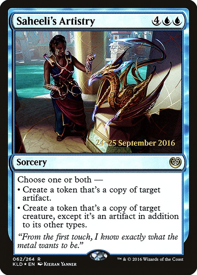 Saheeli's Artistry [Kaladesh Prerelease Promos] | Boutique FDB TCG