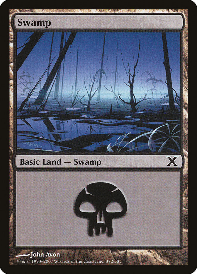 Swamp (372) [Tenth Edition] | Boutique FDB TCG