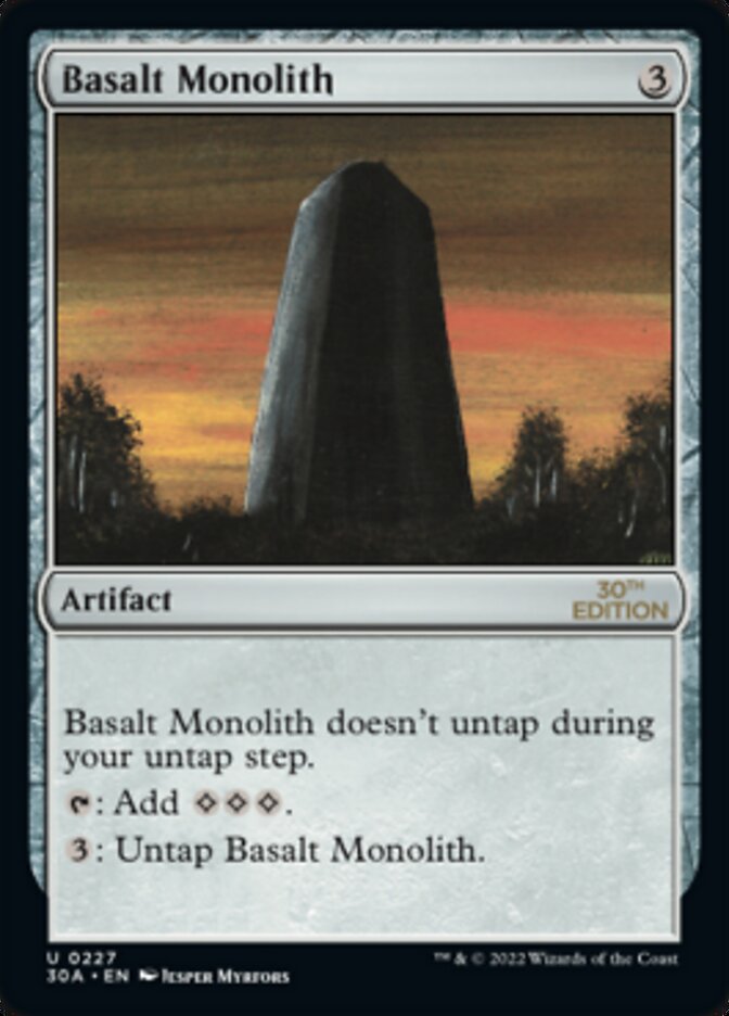 Basalt Monolith [30th Anniversary Edition] | Boutique FDB TCG