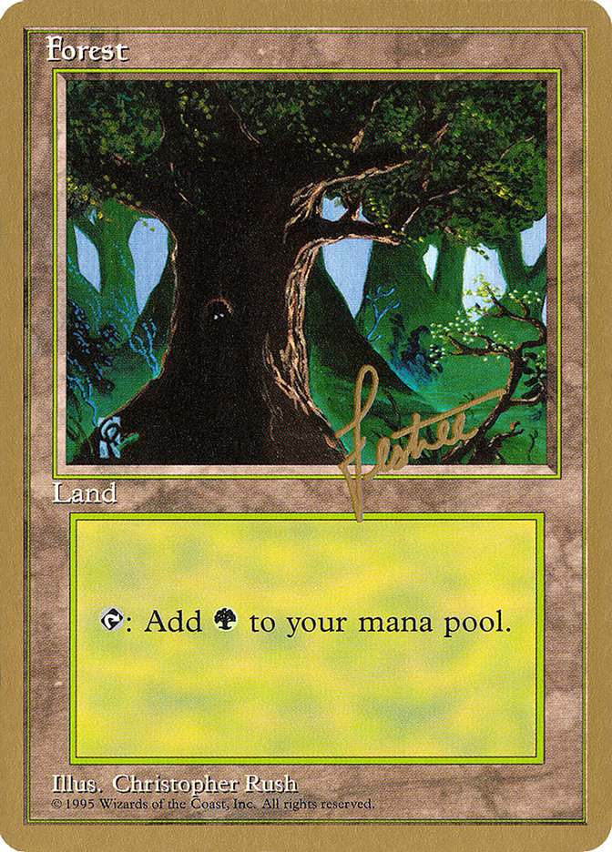 Forest (bl377) (Bertrand Lestree) [Pro Tour Collector Set] | Boutique FDB TCG