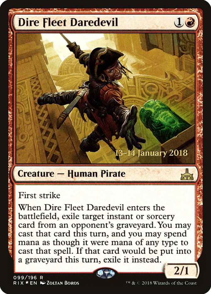 Dire Fleet Daredevil [Rivals of Ixalan Prerelease Promos] | Boutique FDB TCG