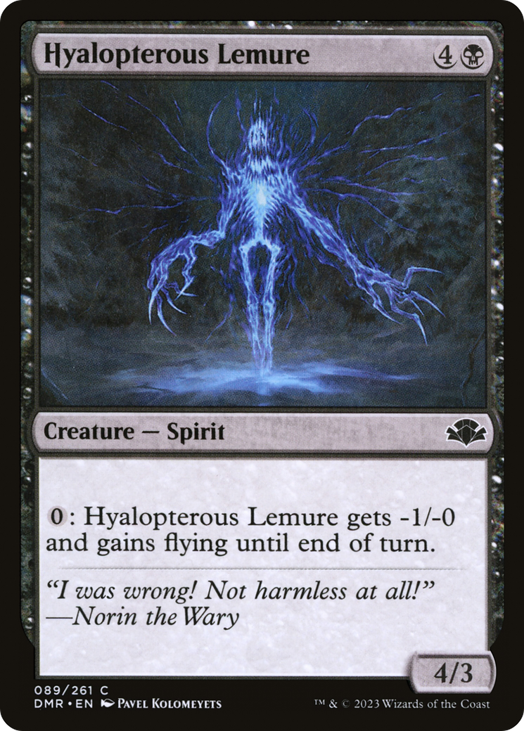 Hyalopterous Lemure [Dominaria Remastered] | Boutique FDB TCG