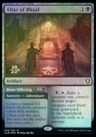 Altar of Bhaal // Bone Offering [Commander Legends: Battle for Baldur's Gate Prerelease Promos] | Boutique FDB TCG