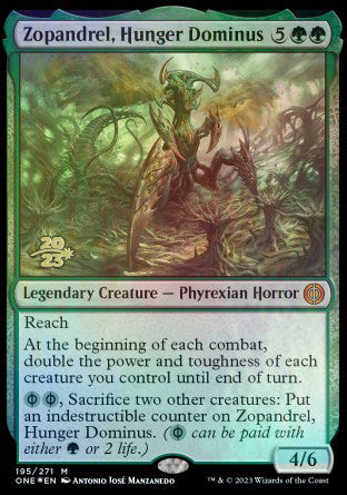 Zopandrel, Hunger Dominus [Phyrexia: All Will Be One Prerelease Promos] | Boutique FDB TCG