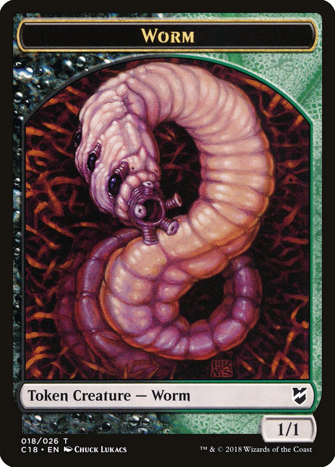 Cat Warrior // Worm Double-Sided Token [Commander 2018 Tokens] | Boutique FDB TCG