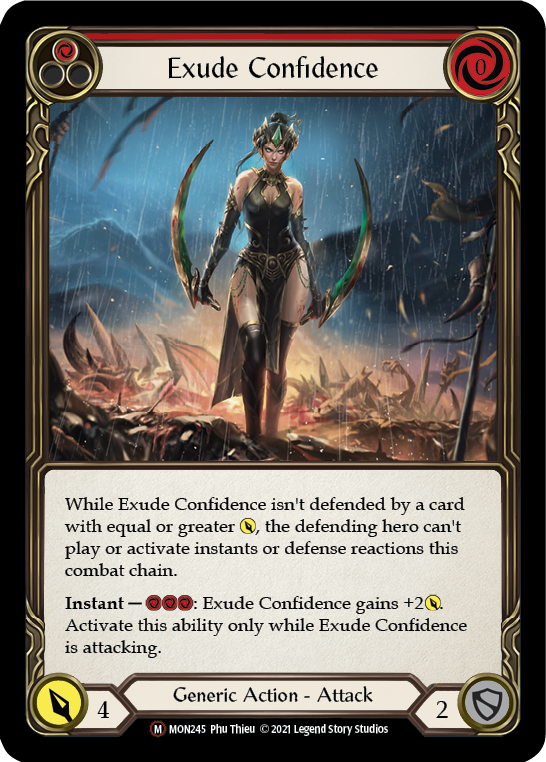 Exude Confidence [U-MON245-RF] (Monarch Unlimited)  Unlimited Rainbow Foil | Boutique FDB TCG