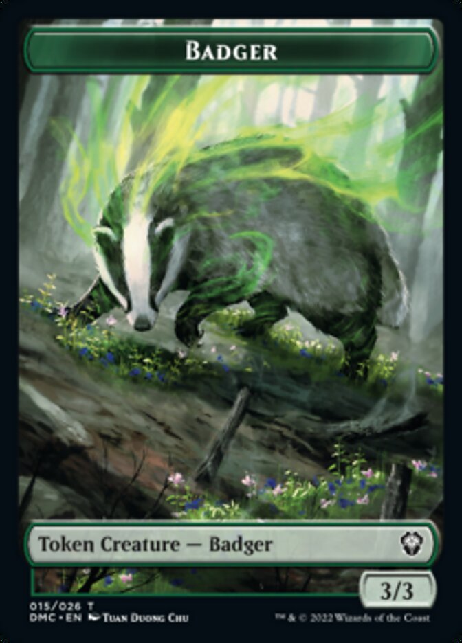 Bird (002) // Badger Double-Sided Token [Dominaria United Tokens] | Boutique FDB TCG