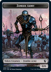 Zombie (005) // Zombie Army Double-Sided Token [Innistrad: Midnight Hunt Commander Tokens] | Boutique FDB TCG