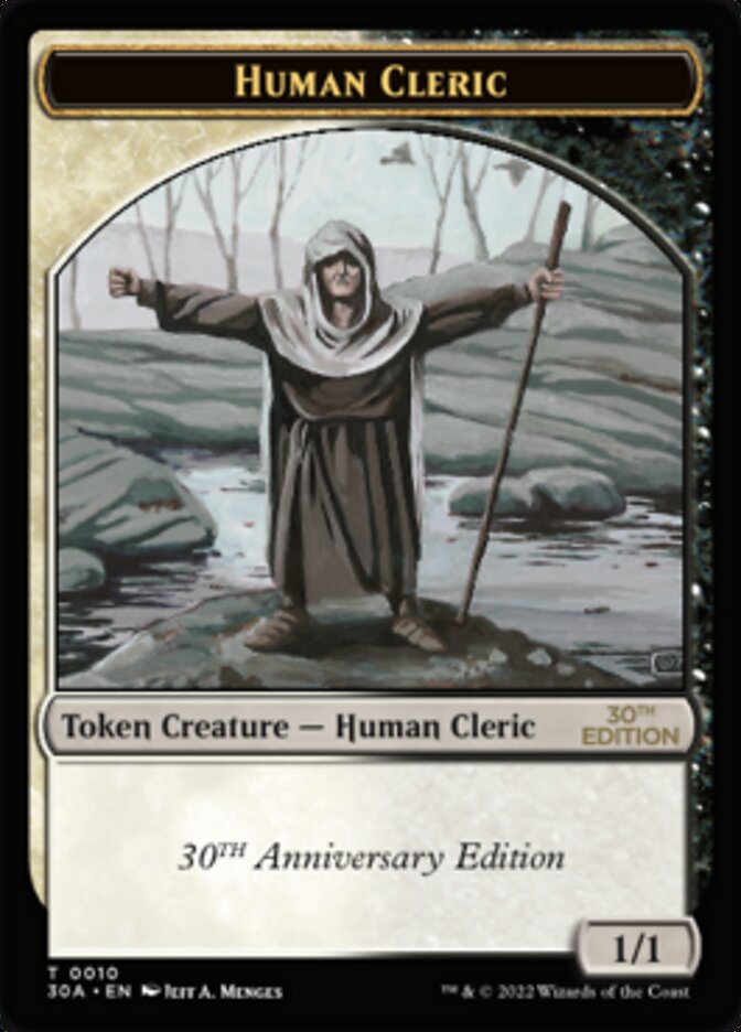 Human Cleric Token [30th Anniversary Tokens] | Boutique FDB TCG