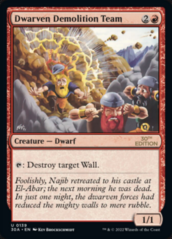 Dwarven Demolition Team [30th Anniversary Edition] | Boutique FDB TCG