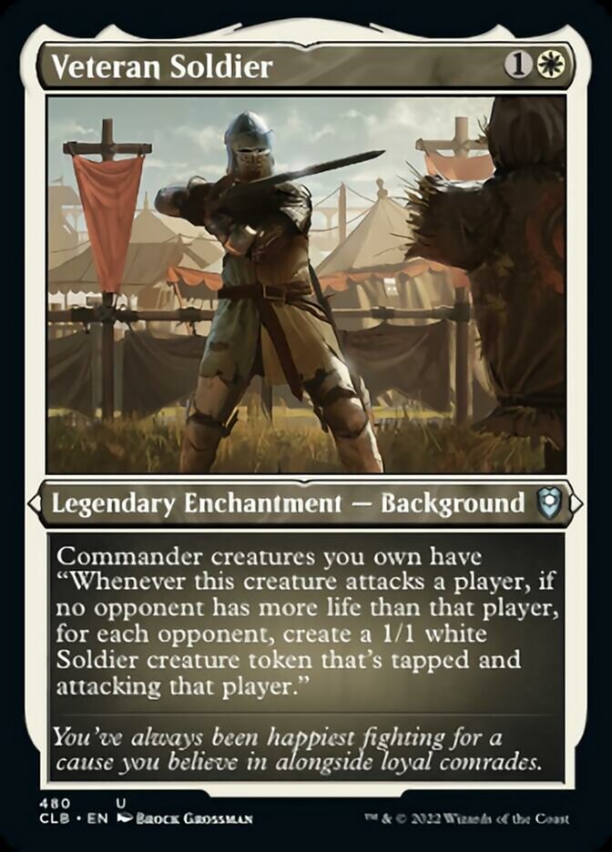 Veteran Soldier (Foil Etched) [Commander Legends: Battle for Baldur's Gate] | Boutique FDB TCG