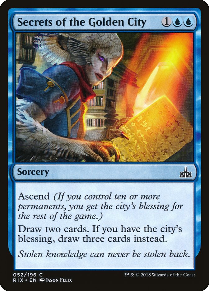 Secrets of the Golden City [Rivals of Ixalan] | Boutique FDB TCG