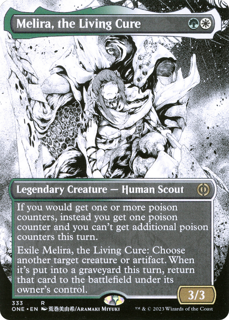 Melira, the Living Cure (Borderless Manga) [Phyrexia: All Will Be One] | Boutique FDB TCG