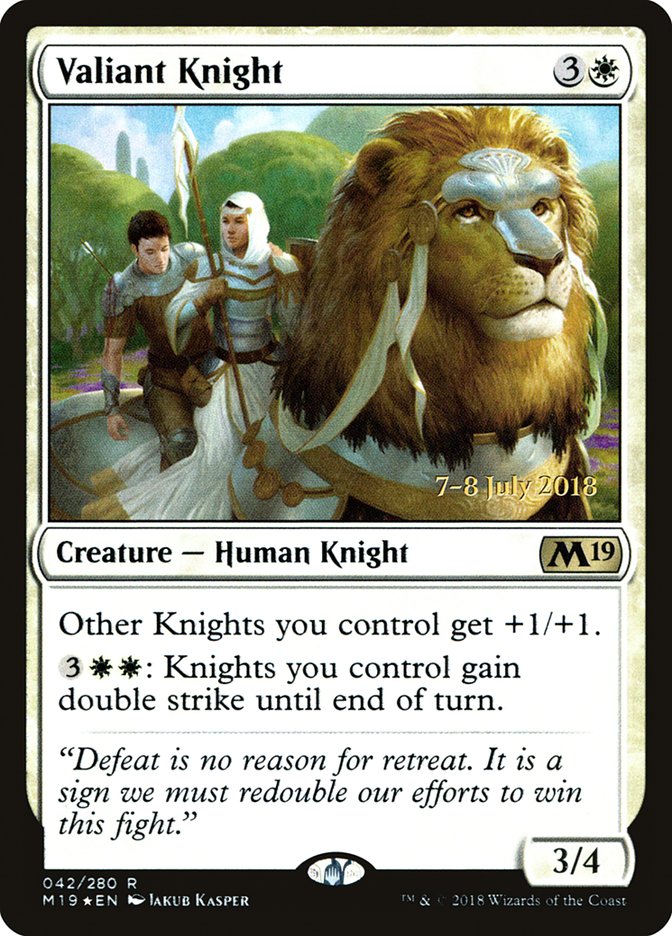 Valiant Knight [Core Set 2019 Prerelease Promos] | Boutique FDB TCG