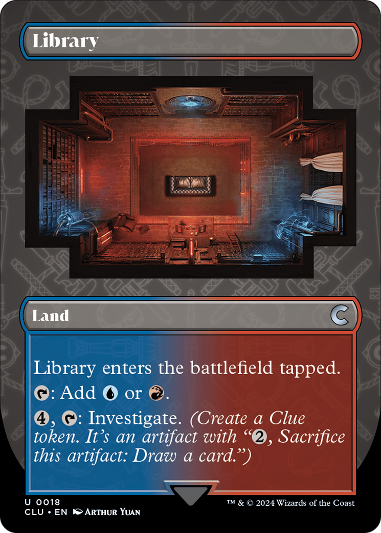 Library (Borderless) [Ravnica: Clue Edition] | Boutique FDB TCG