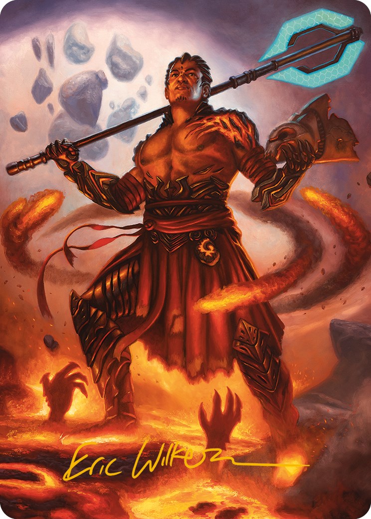 Koth, Fire of Resistance Art Card (Gold-Stamped Signature) [Phyrexia: All Will Be One Art Series] | Boutique FDB TCG