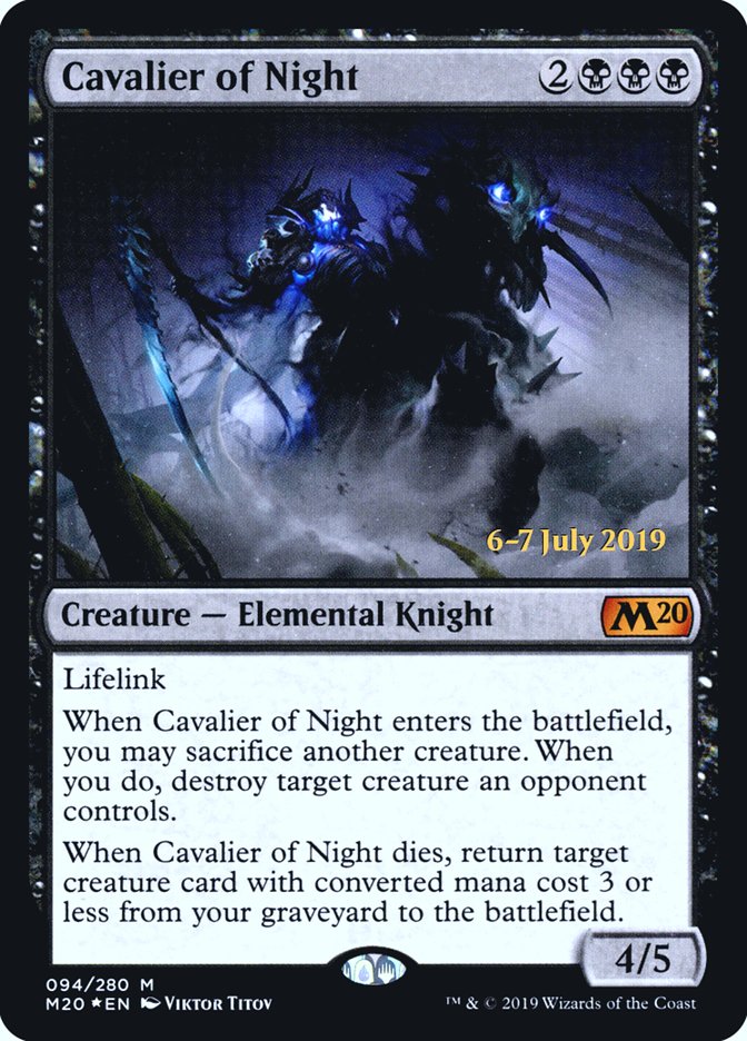 Cavalier of Night [Core Set 2020 Prerelease Promos] | Boutique FDB TCG