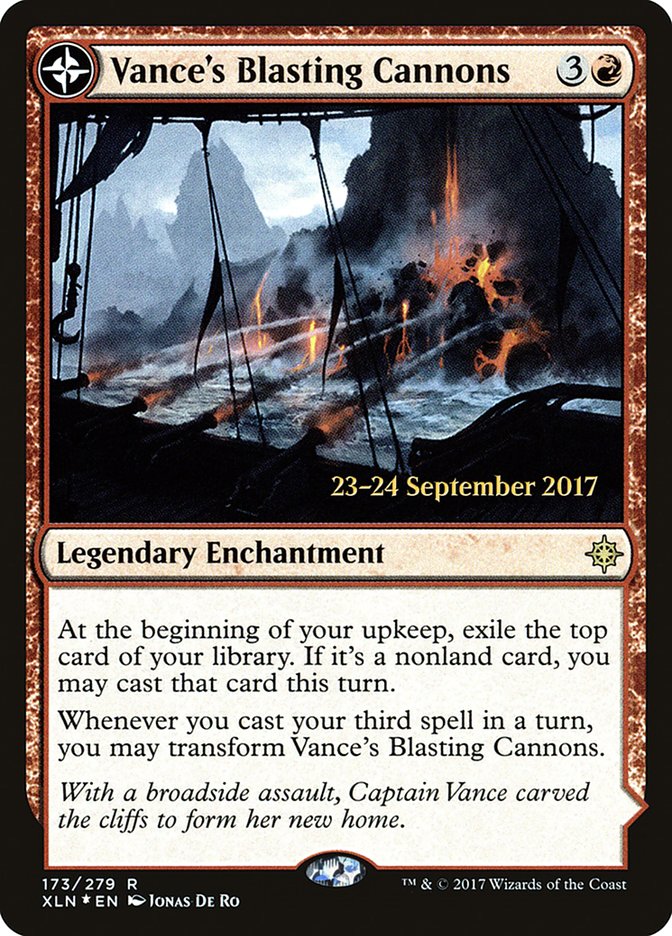 Vance's Blasting Cannons // Spitfire Bastion [Ixalan Prerelease Promos] | Boutique FDB TCG