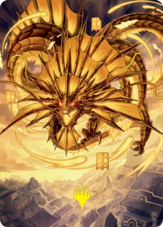 Ao, the Dawn Sky 2 Art Card (Gold-Stamped Signature) [Kamigawa: Neon Dynasty Art Series] | Boutique FDB TCG