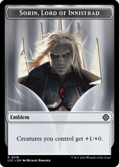 Emblem - Sorin, Lord of Innistrad // Vampire (0004) Double-Sided Token [The Lost Caverns of Ixalan Commander Tokens] | Boutique FDB TCG