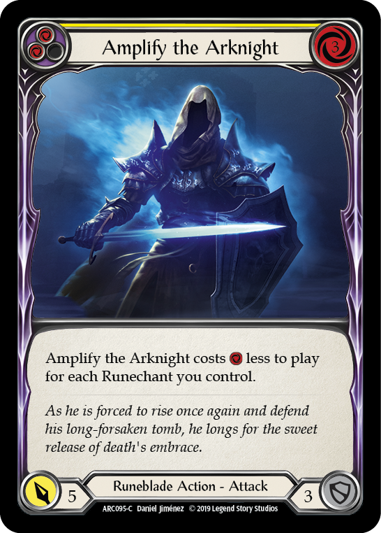 Amplify the Arknight (Yellow) [ARC095-C] (Arcane Rising)  1st Edition Normal | Boutique FDB TCG