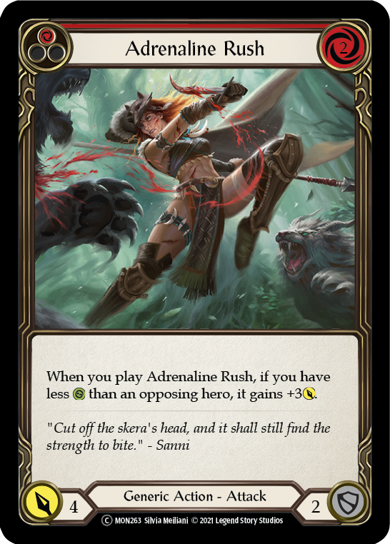 Adrenaline Rush (Red) [U-MON263] (Monarch Unlimited)  Unlimited Normal | Boutique FDB TCG