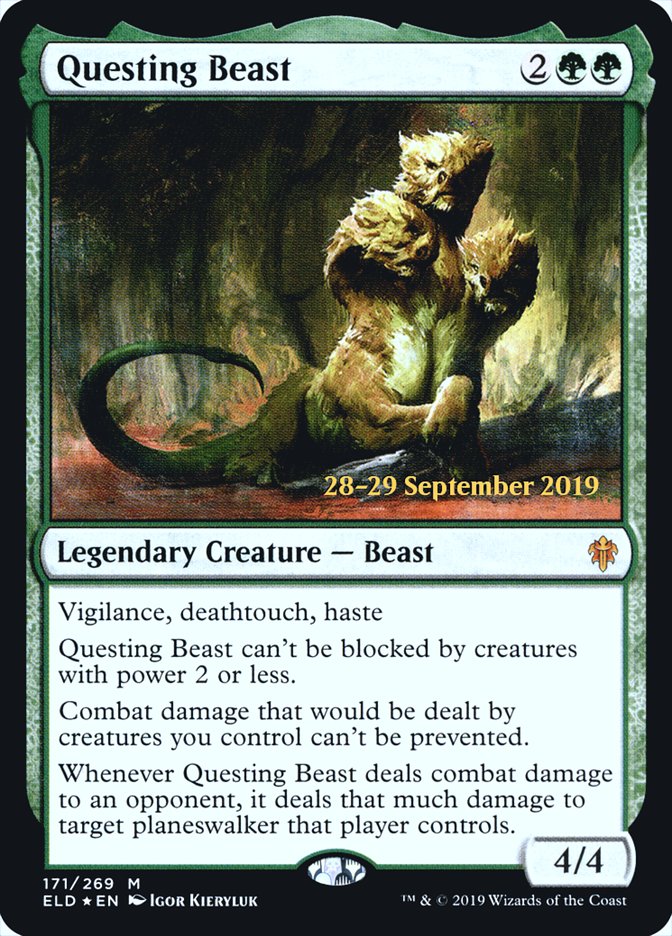 Questing Beast [Throne of Eldraine Prerelease Promos] | Boutique FDB TCG