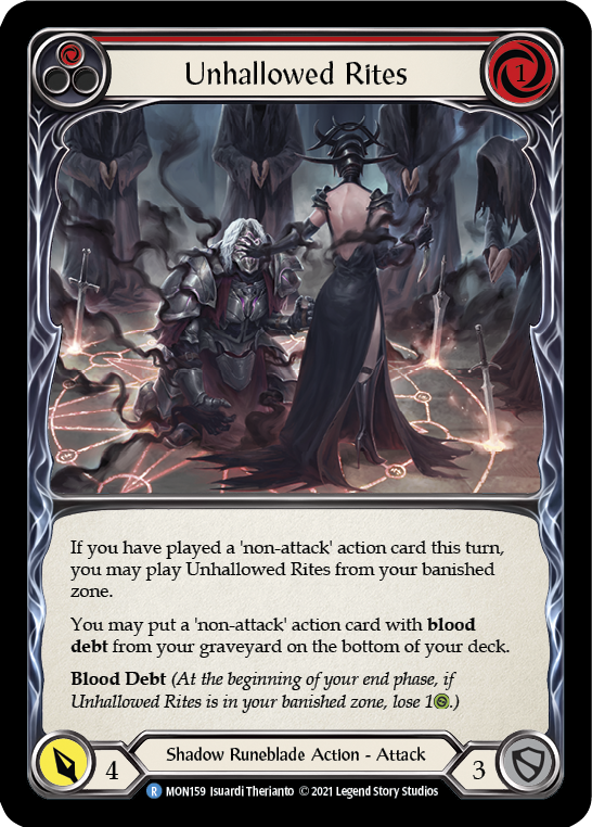 Unhallowed Rites (Red) [MON159] (Monarch)  1st Edition Normal | Boutique FDB TCG