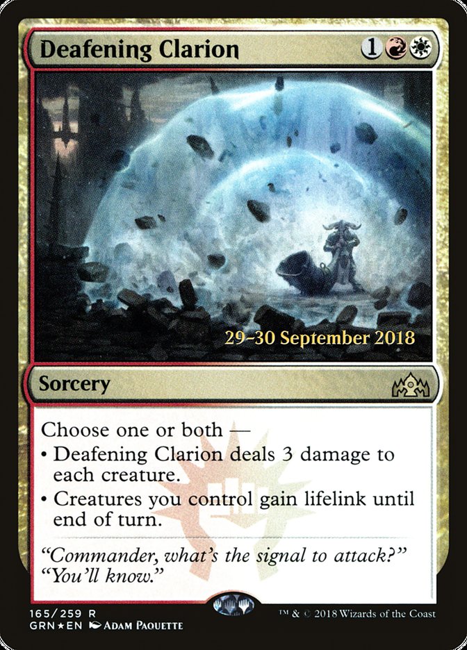 Deafening Clarion [Guilds of Ravnica Prerelease Promos] | Boutique FDB TCG
