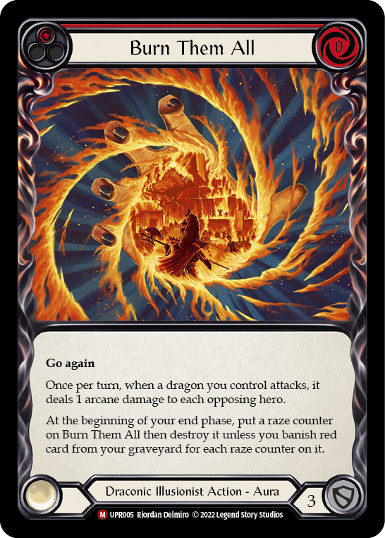 Burn Them All [UPR005] (Uprising)  Rainbow Foil | Boutique FDB TCG