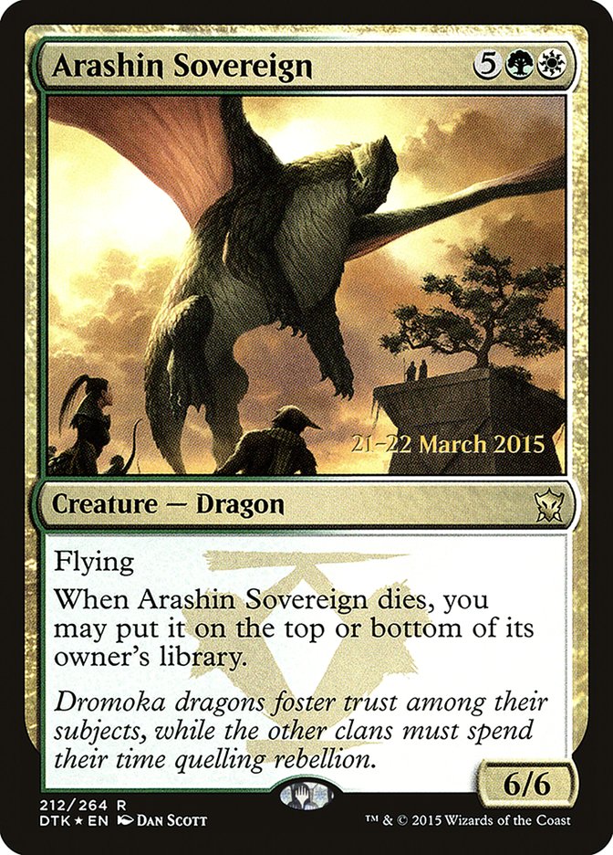 Arashin Sovereign [Dragons of Tarkir Prerelease Promos] | Boutique FDB TCG