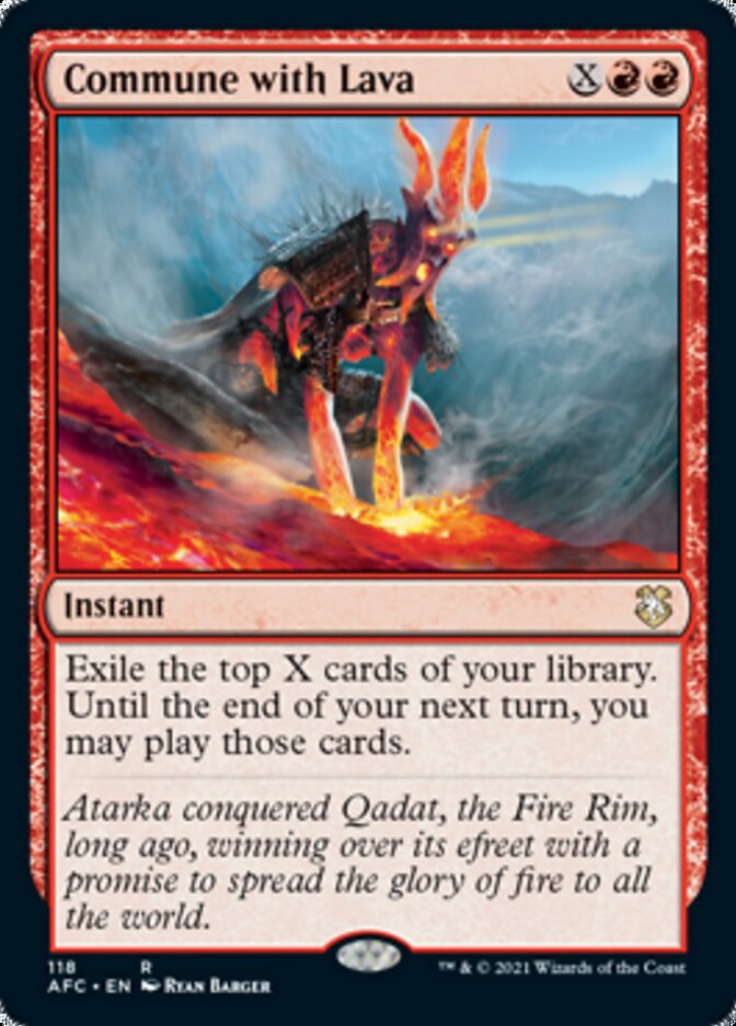 Commune with Lava [Dungeons & Dragons: Adventures in the Forgotten Realms Commander] | Boutique FDB TCG
