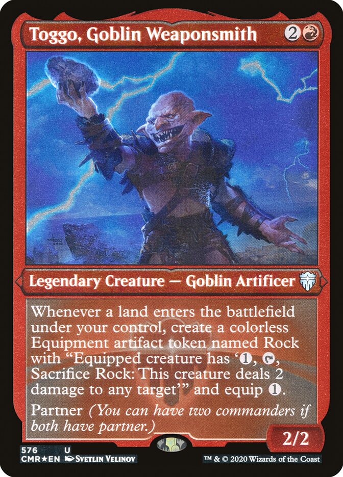 Toggo, Goblin Weaponsmith (Etched) [Commander Legends] | Boutique FDB TCG