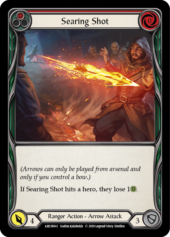 Searing Shot (Red) [ARC069-C] (Arcane Rising)  1st Edition Rainbow Foil | Boutique FDB TCG