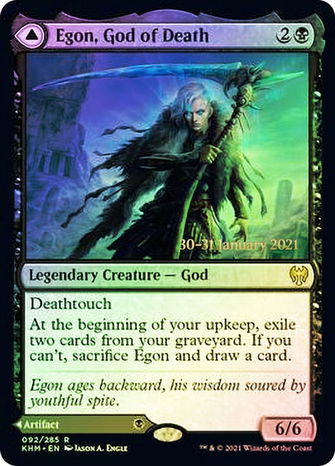 Egon, God of Death // Throne of Death [Kaldheim Prerelease Promos] | Boutique FDB TCG