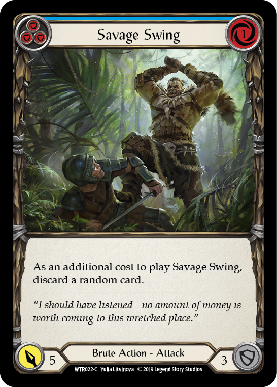 Savage Swing (Blue) [WTR022-C] (Welcome to Rathe)  Alpha Print Normal | Boutique FDB TCG