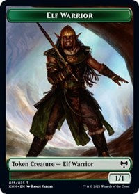 Elf Warrior // Bear Double-Sided Token [Kaldheim Tokens] | Boutique FDB TCG