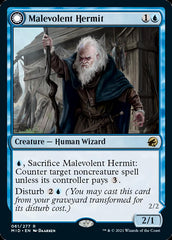 Malevolent Hermit // Benevolent Geist [Innistrad: Midnight Hunt] | Boutique FDB TCG