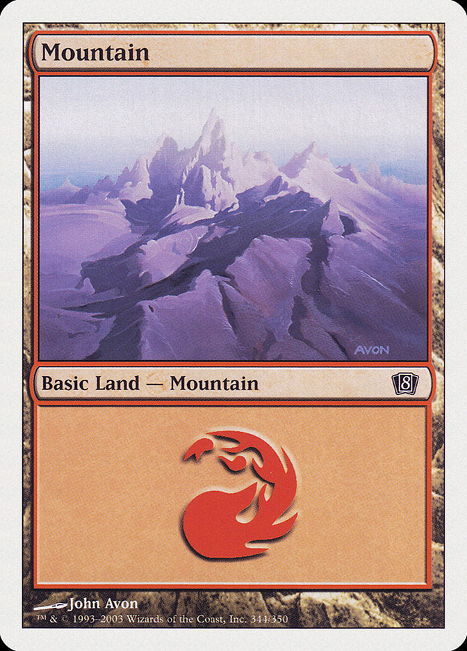 Mountain (344) [Eighth Edition] | Boutique FDB TCG