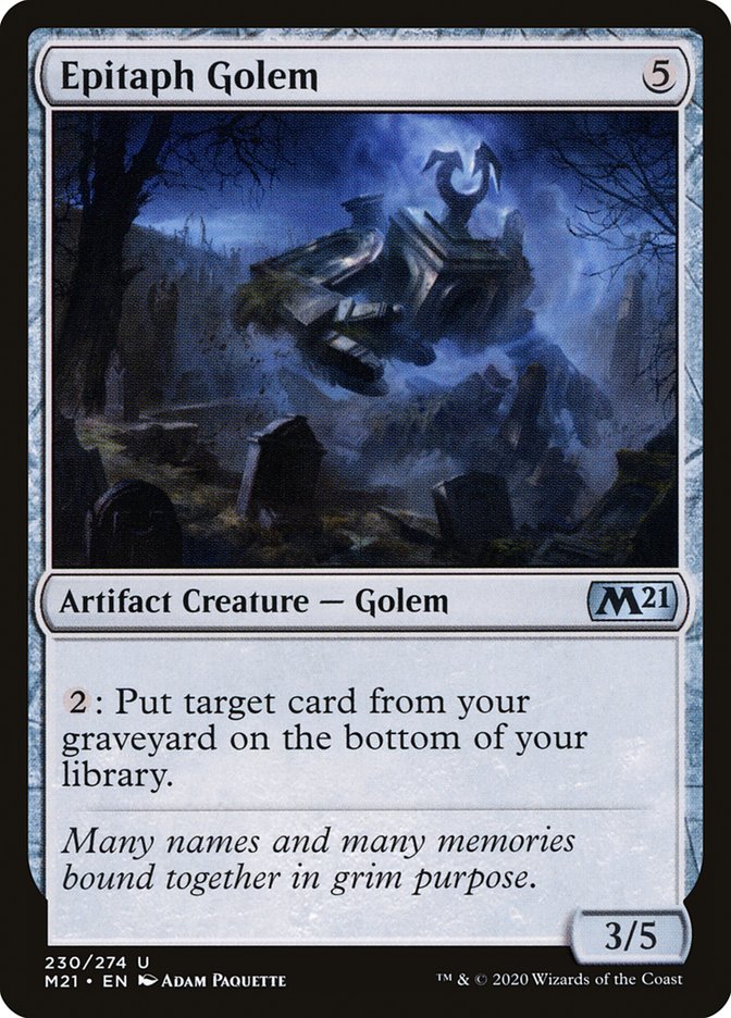 Epitaph Golem [Core Set 2021] | Boutique FDB TCG