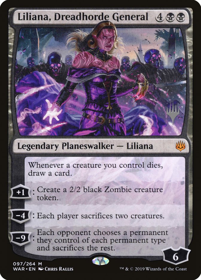 Liliana, Dreadhorde General (Promo Pack) [War of the Spark Promos] | Boutique FDB TCG