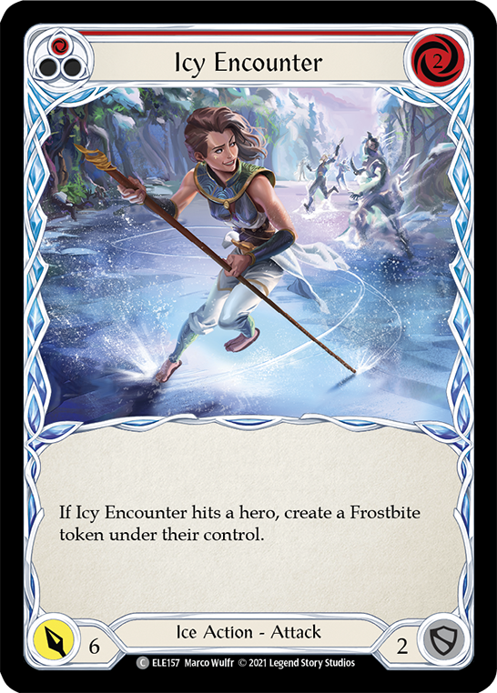 Icy Encounter (Red) [ELE157] (Tales of Aria)  1st Edition Normal | Boutique FDB TCG