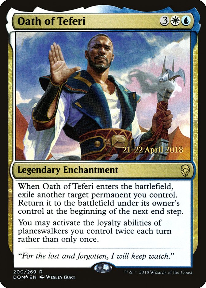 Oath of Teferi [Dominaria Prerelease Promos] | Boutique FDB TCG