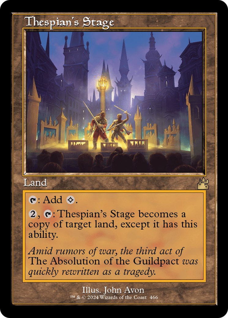 Thespian's Stage (Retro Frame) [Ravnica Remastered] | Boutique FDB TCG