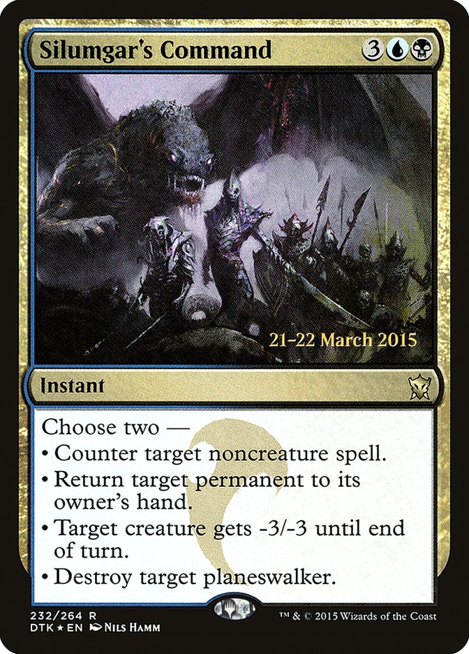 Silumgar's Command [Dragons of Tarkir Prerelease Promos] | Boutique FDB TCG