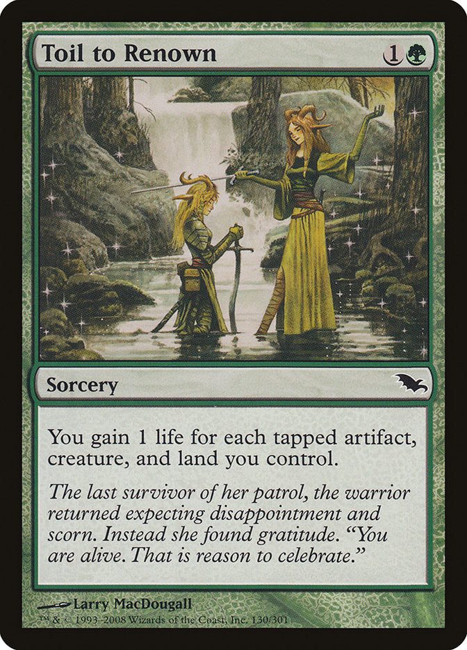 Toil to Renown [Shadowmoor] | Boutique FDB TCG