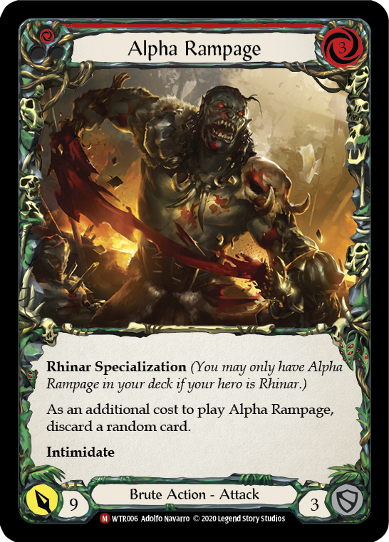 Alpha Rampage [U-WTR006] (Welcome to Rathe Unlimited)  Unlimited Normal | Boutique FDB TCG