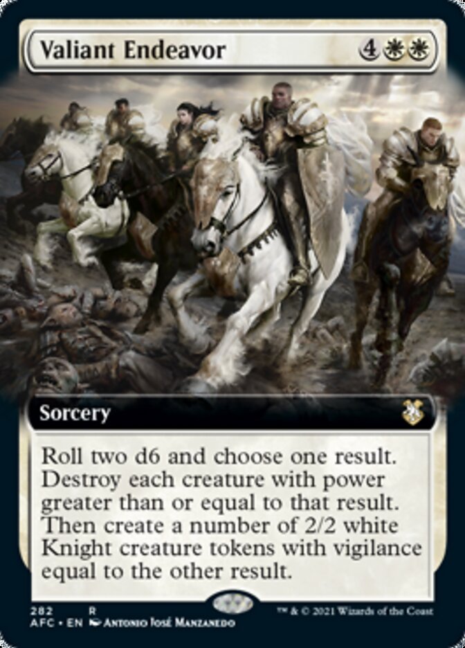 Valiant Endeavor (Extended Art) [Dungeons & Dragons: Adventures in the Forgotten Realms Commander] | Boutique FDB TCG