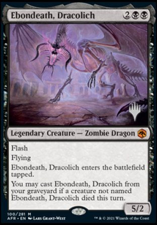 Ebondeath, Dracolich (Promo Pack) [Dungeons & Dragons: Adventures in the Forgotten Realms Promos] | Boutique FDB TCG